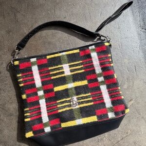 Vivienne Westwood Brand New Bucket Bag w/ Wool and Detachable Strap